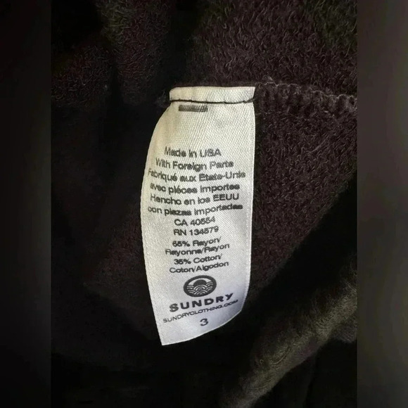 Evereve Sundry Funnel Neck Pullover Sundry L Black Soft Cozy - Picture 9 of 11